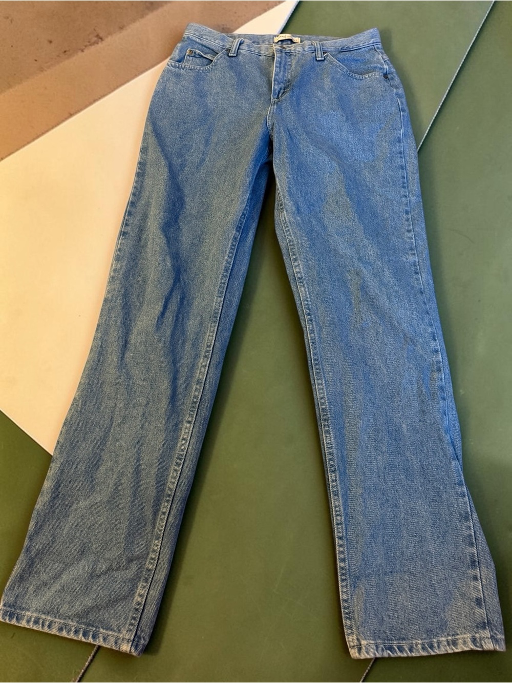 Riders by Lee Relaxed Fit Light Wash Straight Leg Jeans Women's Size 12 Long